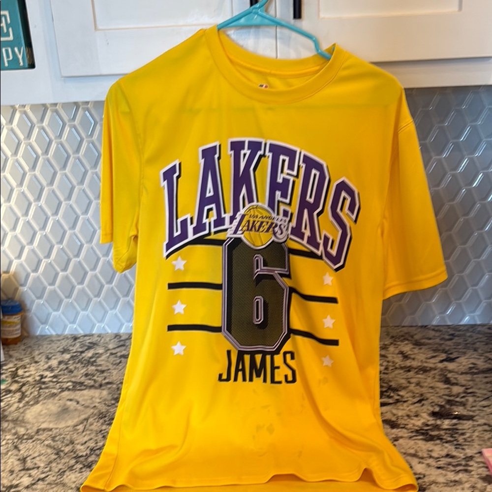 NBA Lakers Yellow Short Sleeve Tee